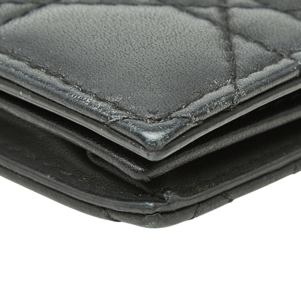 Christian Dior Dior Cannage Lady Bloom Business Card Holder/Card Case, Black ... View 4